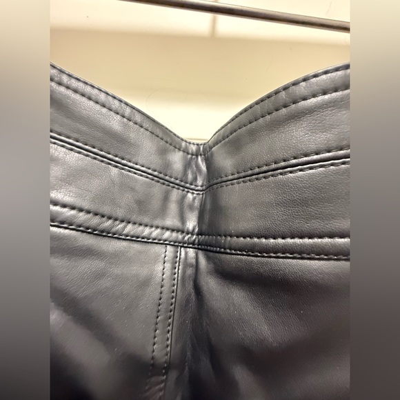 Free People. We the Free Vegan Leather CRVY Lace Front Pants. Size 28. - Picture 9 of 11